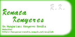 renata kenyeres business card